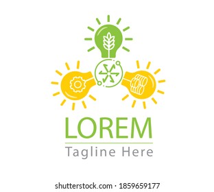 Agriculture and finance industry based colorful logo vector illustration with dummy text on white background.