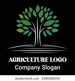 Agriculture Firm Logo Design - Vector Art Illustration