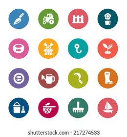 Agriculture and Fisheries Color Icons
