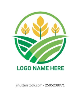 Agriculture Flat Illustration Logo Design
