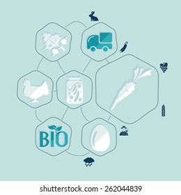 agriculture flat infographic