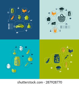 agriculture flat infographic