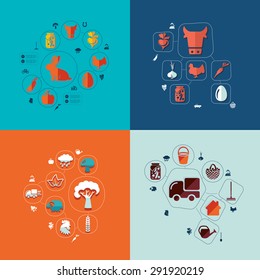 agriculture flat infographic