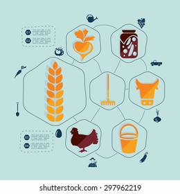 agriculture flat infographic