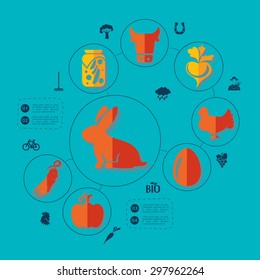 agriculture flat infographic