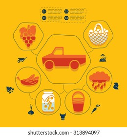 agriculture flat infographic