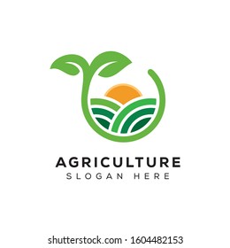 Agriculture Green Logo Plant Leaf Logo Stock Vector (Royalty Free ...