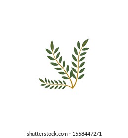Agriculture green wheat Logo Template vector