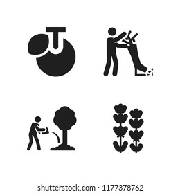 agriculture icon. 4 agriculture vector icons set. lavender, melon and farmer icons for web and design about agriculture theme