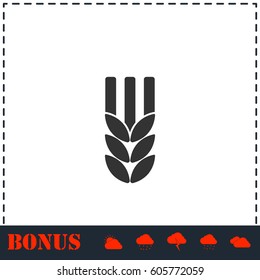 Agriculture icon flat. Simple vector symbol and bonus icon