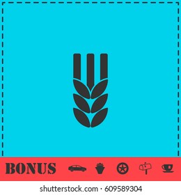 Agriculture icon flat. Simple vector symbol and bonus icon