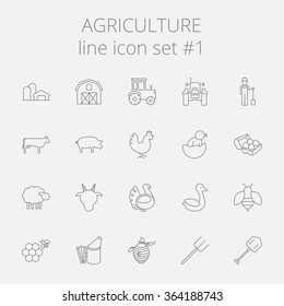 Agriculture icon set.