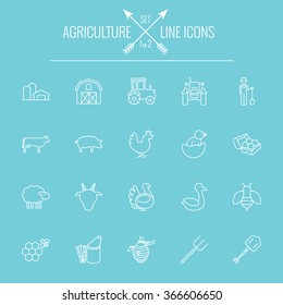 Agriculture icon set.