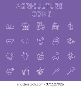 Agriculture icon set.