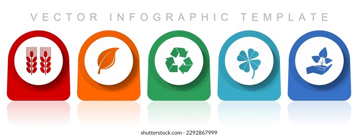 Agriculture icon set, flat design miscellaneous colorful icons such as wheat, leaf, recycling, clover and seedling for webdesign and mobile applications, infographic vector template in eps 10