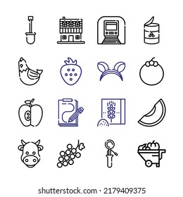 agriculture Icon Set with line icons. Modern Thin Line Style. Suitable for Web and Mobile Icon. Vector illustration EPS 10.