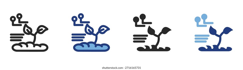 Conjunto de iconos de agricultura con múltiples estilos Ilustración vectorial