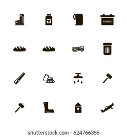 agriculture icon set. vector sign symbol on white background