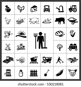  Agriculture Icon Vector Illustration