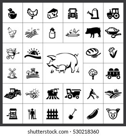  Agriculture Icon Vector Illustration