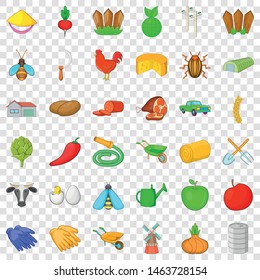 Agriculture icons set. Cartoon style of 36 agriculture vector icons for web for any design