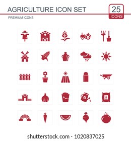 Agriculture icons set vector 