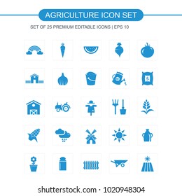 Agriculture icons set vector 