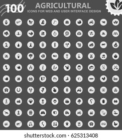 Agriculture icons for web and user interface design