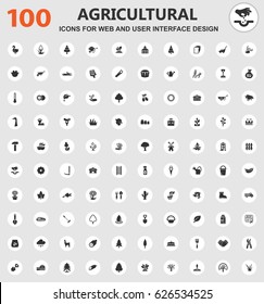 Agriculture icons for web and user interface design