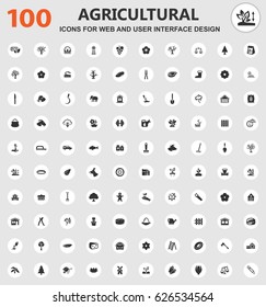Agriculture icons for web and user interface design