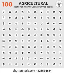 Agriculture icons for web and user interface design