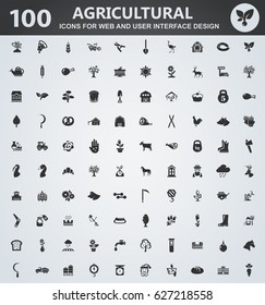 Agriculture icons for web and user interface design