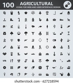 Agriculture icons for web and user interface design