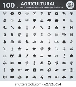 Agriculture icons for web and user interface design