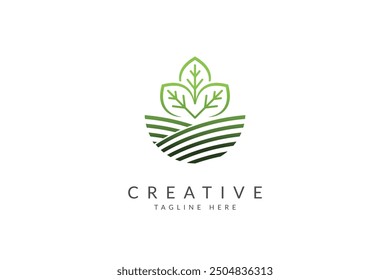 Vector de diseño de logotipo de la industria agrícola.