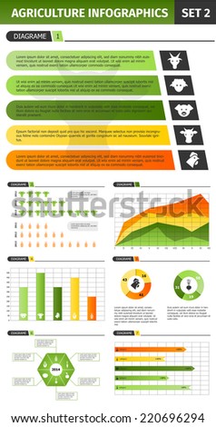 agriculture infographic set