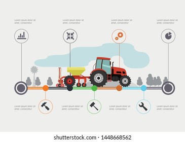 Agriculture infographics. Farming technology concept.