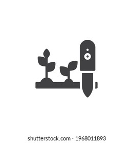 Agriculture innovation technology vector icon. filled flat sign for mobile concept and web design. Smart farming control glyph icon. Symbol, logo illustration. Vector graphics