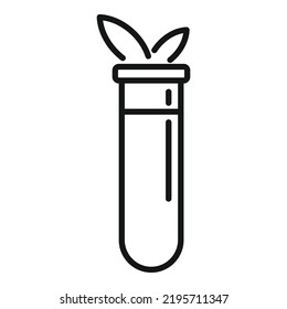 Agriculture lab test tube icon outline vector. Gmo food. Gene medicine