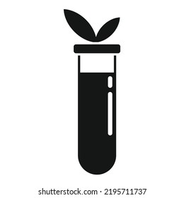 Agriculture lab test tube icon simple vector. Gmo food. Gene medicine