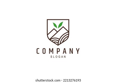 Agriculture and Landscape logo in shield frame design suitable for business and product name