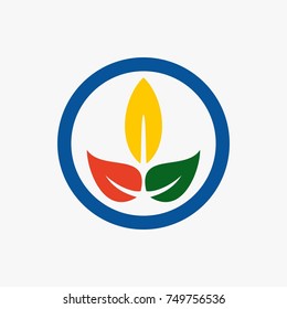 agriculture leaf icon logo