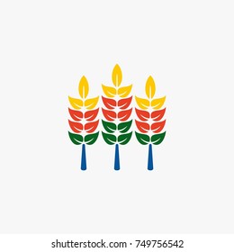 agriculture leaf icon logo
