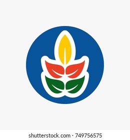 agriculture leaf icon logo