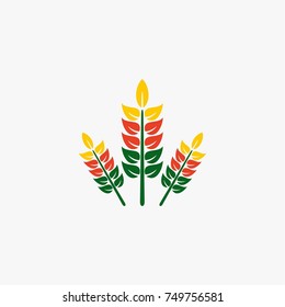 agriculture leaf icon logo