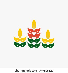 agriculture leaf icon logo
