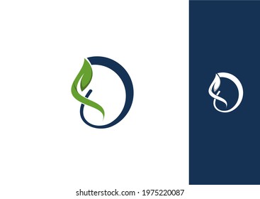 Agriculture leaf logo design world green D dna sağlık bilim letter harf yaprak doğa doğal