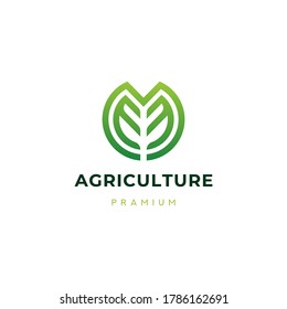 Agriculture Leaf Logo Icon Template Vector Stock Vector (Royalty Free ...