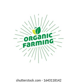 Agriculture lettering, Sunburst Template for banner, annual report, prints,flyer, booklet, web