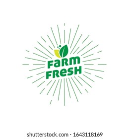 Agriculture lettering, Sunburst Template for banner, annual report, prints,flyer, booklet, web